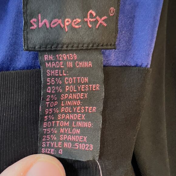 Shape FX Above the Knee Dress Woman Size 4 Royal Blue Ulimate Control Lining - Picture 3 of 16